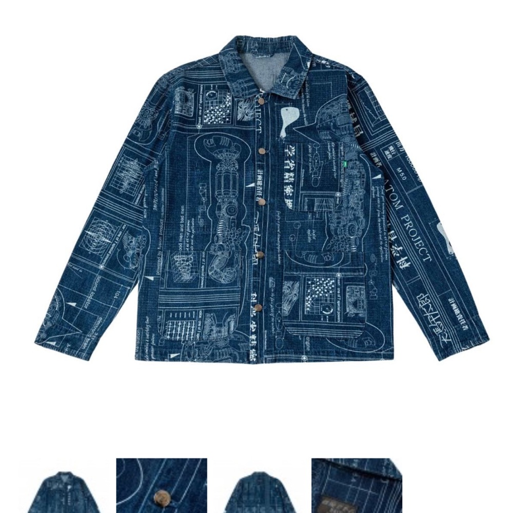 Bait x Astroboy x Size XL Blue Denim Buttoned Jacket